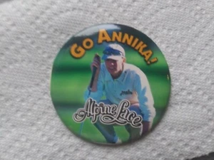 Annika Sorensen alpine lace Golf Pin Back 3.5" Button Golfing Pinback - Picture 1 of 3