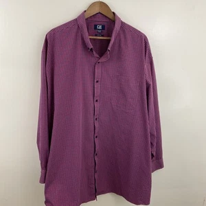 Cutter & Buck Easy Care Shirt Mens 3XB Big 3X Pink Check Long SLV Button Down - Picture 1 of 14