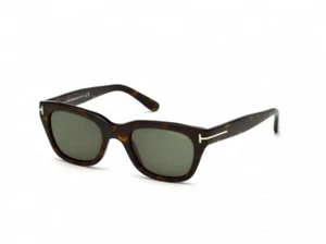 Lunettes de soleil Tom Ford FT0237 52N Snowdon Dark Havana/vert 52 mm neuves avec étiquettes authentiques - Photo 1 sur 2