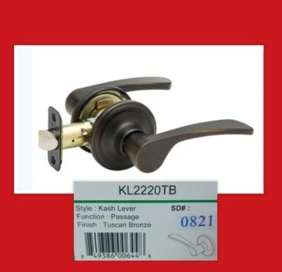 Palanca de puerta de pasillo/armario escandinavo Kash toscano bronce KL2220TB DE COBRE CREEK Foto 1 de 4