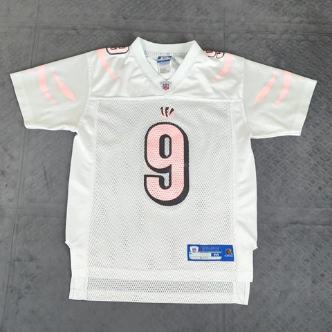 Carson Palmer Jersey Cincinnati Bengals Reebok Girls Youth Medium 10 12 White Cover
