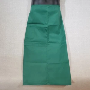 Medium Green Full Length Bistro BOH Apron Pocket 27" W x 31" L Fame Fabrics F24 - Picture 1 of 6