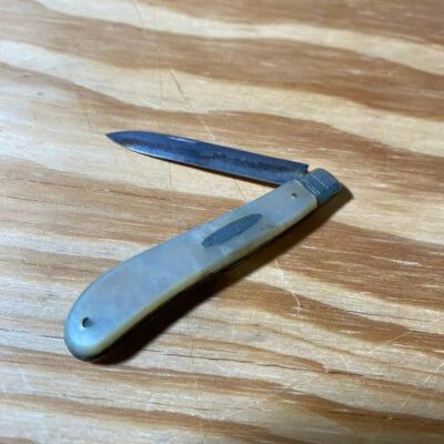 Navaja de bolsillo EB Maker de plata de ley de 1 hoja Birmingham Inglaterra Foto 1 de 4