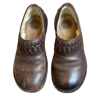 UGG Clogs Women’s 5 Anila Full Grain Closed Back Slip On Leather Wool Lined - Image 1 of 4