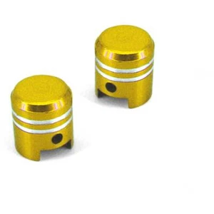 COPPIA TAPPI VALVOLA PISTONE ORO ANODIZZATO - Picture 1 of 1