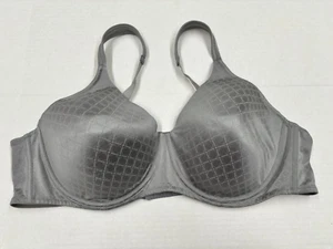 24A17 Leading Lady 5028 Full Coverage Underwire Bra 50C Gray Geometric - Picture 1 of 2