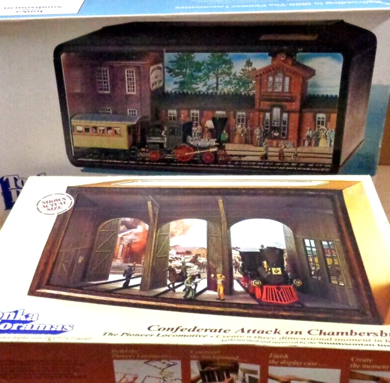 Vtg Lot/2 TONKA DIORAMAS Smithsonian CONFEDERATE ATTACK 7017 / LOCOMOTIVE 7015 - Image 1 of 4