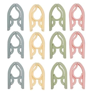 12Pcs Travel Hangers Folding Hangers Portable Clothes Hangers Foldable Non-Sl... - Picture 1 of 8