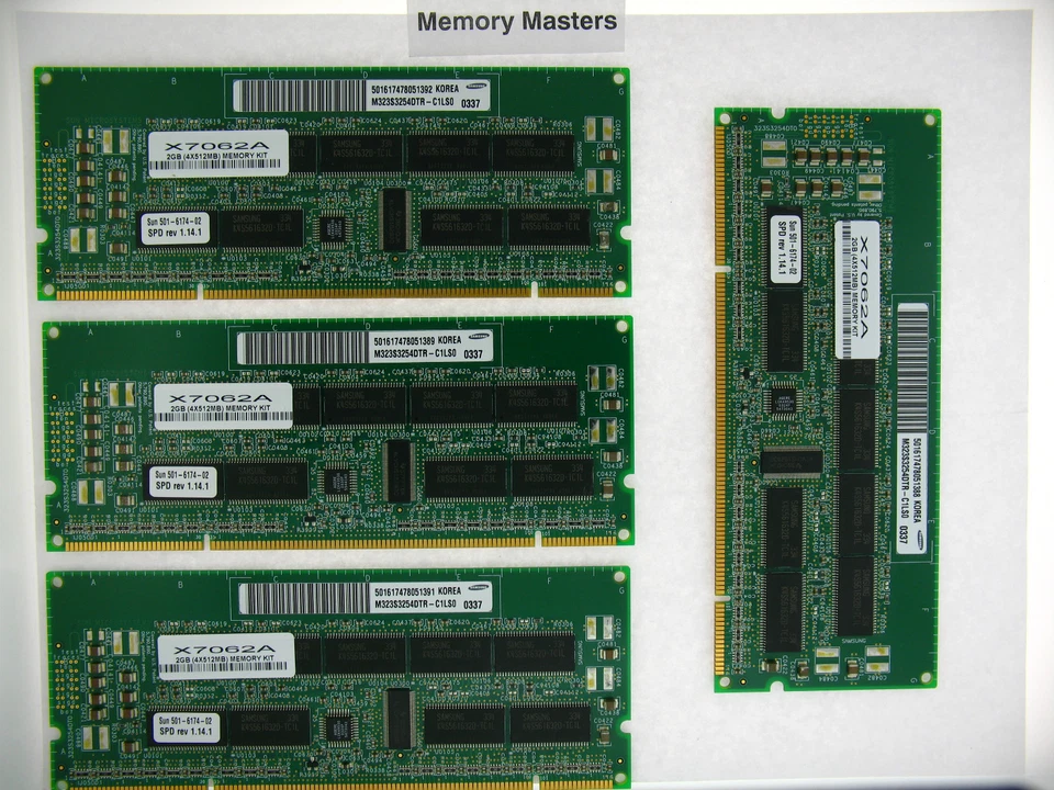 X7062A 2GB Approved (4x512MB) Sun Blade/sun Fire Memory Kit - Image 1 of 1