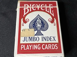 Carte da gioco poker vintage Bicycle Jumbo Index 88 rosse made in USA - nuove sigillate - Foto 1 di 5