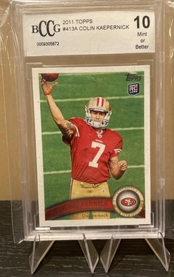 2011 Topps - Colin Kaepernick #413 Throwing (RC) BCCG 10 - Image 1 of 2