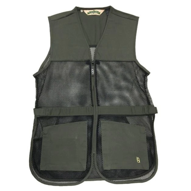 Bob Allen Full Mesh Dual Pad Shooting Vest, Sage, XS, 21456 Sporting Clays Vest - Image 1 of 1