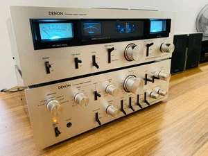 Japan Vintage Denon Verstärker & Radio Tuner TU-501, PMA-501 mit VU Pegelmessern - Bild 1 von 17