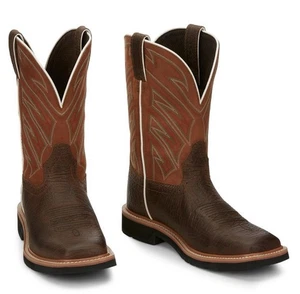 Herren 9 D Justin SE4560 Elektriker J-Flex Eckige Zehe EH Cowboy Arbeitsstiefel - Bild 1 von 7