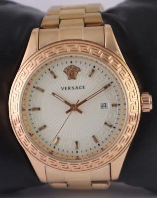 Luxury Versace Men Quartz White Dial "Date" All Working Wristwatch Steel Band - Image 1 of 4