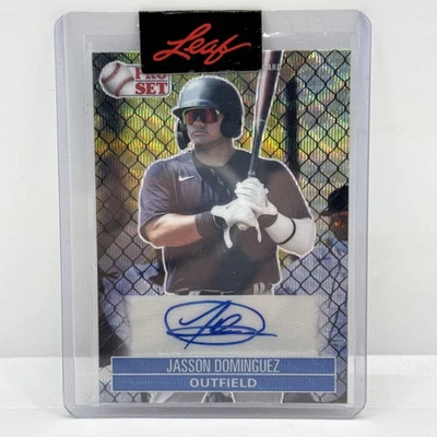 2021 Leaf Pro Set Blue Mojo Auto. #15/30 JASSON DOMINGUEZ Yankees Ps1-JD1 - Image 1 of 3