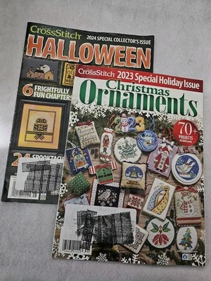 Revista especial de Navidad Just Cross Stitch 2023, revista Halloween Sampling 2024 Foto 1 de 4