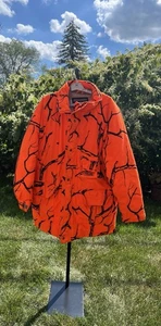 Men's (XL) GAMEHIDE Hunting Jacket/ Coat (Blaze Orange Camo) No Hood - Picture 1 of 21