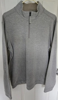 Kenneth Cole Sport Cuarto de Cremallera Tejido Pullover Sudadera Para Hombres Grande Gris Calce Ajustado Foto 1 de 4
