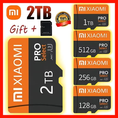 2TB 1TB 512GB 256GB 128GB Micro SD TF Memory Card High Speed Ultra Class 10 U3 - Image 1 of 4