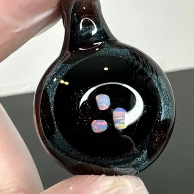 Colgante hecho a mano de vidrio artístico 3 racimo de ópalo soplado a mano borosilicato colores brillantes Foto 1 de 4