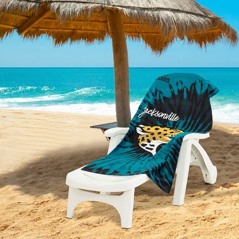 Jacksonville Jaguars Beach Towel Psychedelic 30" x 60" Cover
