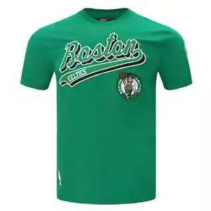 Pro Standard - NBA Boston Celtics Script Tail Men's Tee - Green - Picture 1 of 7