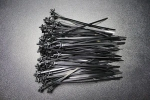 500er PACK 8 ZOLL PFEILSPITZE REISSVERSCHLUSS KRAWATTEN NYLON SCHWARZ PUSH MOUNT DRAHT KABEL BCT8A-1 - Bild 1 von 2