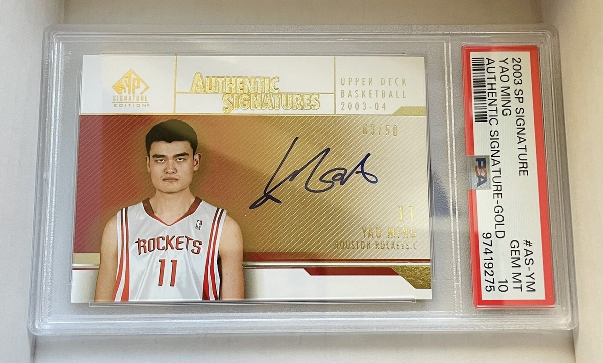 Yao Ming Basketball Autographed Sports Trading Cards & Accessories 