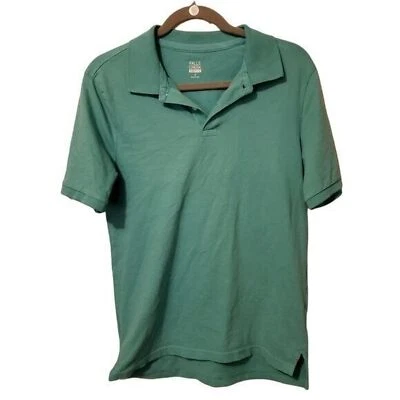 Falls Creek Womens Sz S Teal  Solid Short Sleeve Polo Shirt - Image 1 of 4