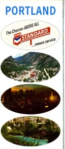 1966 Standard Oil Chevron Road Map: Portland NOS - Bild 1 von 1