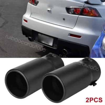 2X Stainless Steel Chrome Rear Exhaust Pipe Tail Muffler Tip For Subaru WRX STI Foto 1 de 4