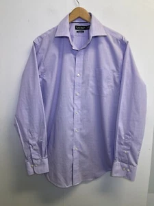 Ralph Lauren Oberhemd Herren Größe L/16 Lila Glen Plaid Knopfleiste Langarm - Bild 1 von 5