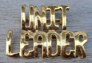 70's & 80's Vintage UNIT LEADER PIN workforce ID identification Employment - Picture 1 of 3