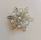Estate Sale Vintage Delicate  Flower Filigree Design Sterling Silver Pin Broach