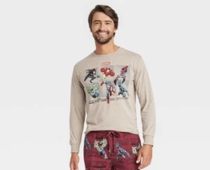 Men's Marvel Long Sleeve Sweater  - Tan XL  brand new with tags - Picture 1 of 2