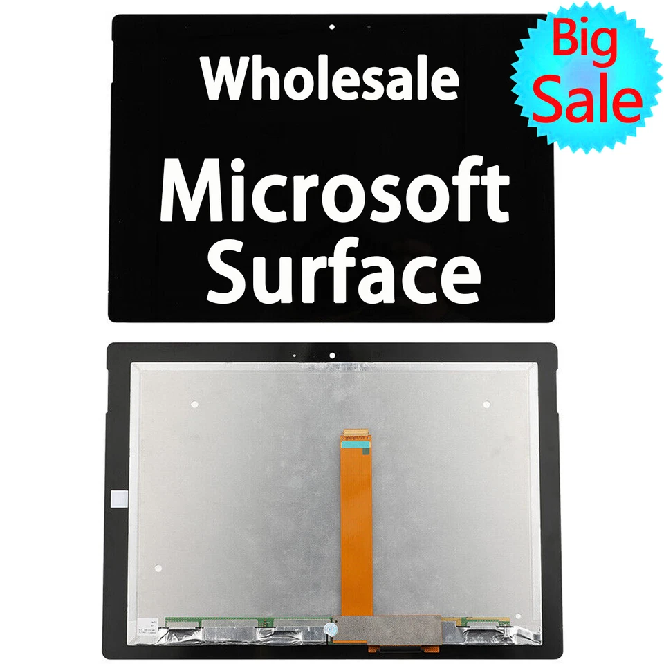 LOTE de pantalla táctil LCD para Microsoft Surface Pro 1 2 3 4 5 6 7 8 9 Book 1 2 3 Go 2 Foto 1 de 4