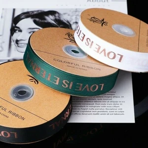 50 Yard Polyester Grosgrain Ribbons Love Is Eternal Printed Party Crafts DIY - Picture 1 of 19