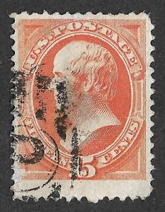 USA 1870: 15c Orange - Daniel Webster - FU - SG191 - Picture 1 of 1