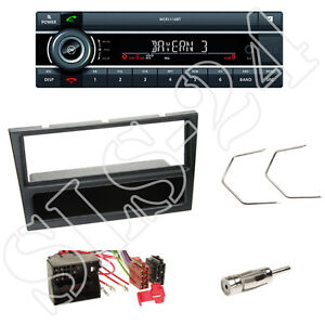 Kienzle MCR1116BT Radio + Opel (ver.Mod.) 1-DIN Blende schwarz +Quadlock-Adapter