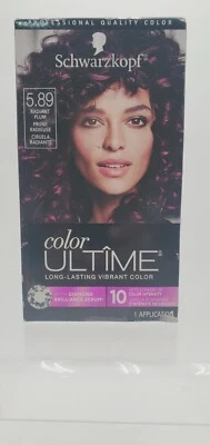 全新 Schwarzkopf Color Ultime 永久染发剂 5.89 辐射梅 — 第 1/4 张图片