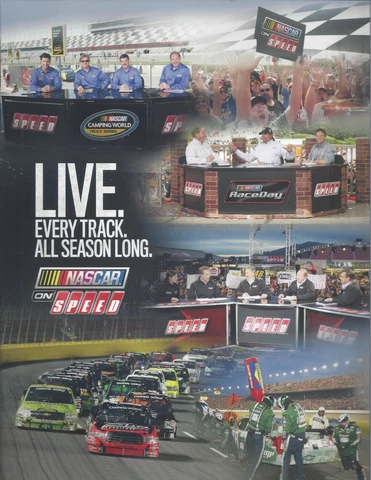 2010 NASCAR ON SPEED LIVE EVERY TRACK KYLE BUSCH POSTCARD Cover