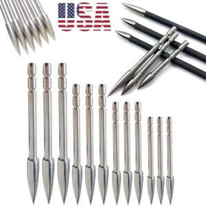 12pcs Archery Broadhead 100-200Gr ID4.2mm Arrowheads Target points Bow Hunting - Picture 1 of 16
