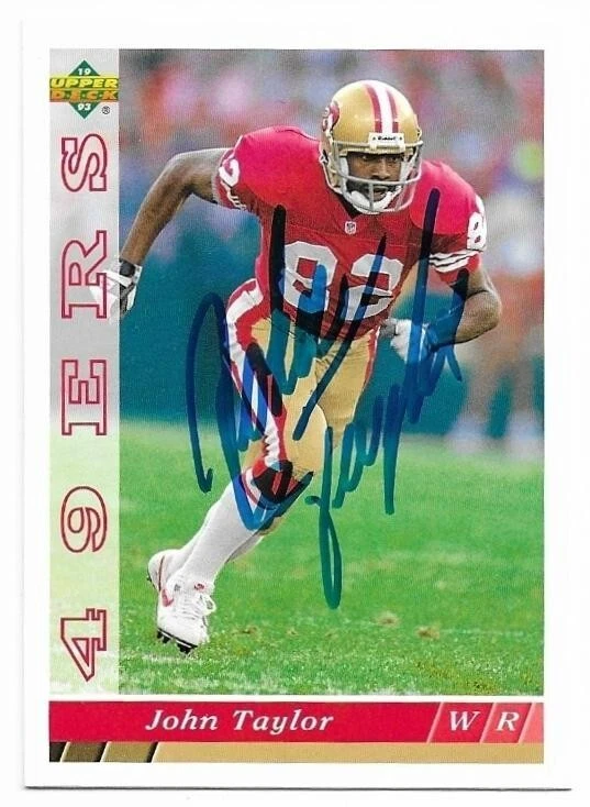 JOHN TAYLOR Autographed Signed 1993 Upper Deck Football card #258 49ers 49'ers - Image 1 of 1