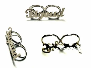 Anillo Doble Dedo Plata 925 Regulable Modificado Nombre Giovanna o Otro - Imagen 1 de 4
