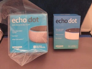 Lot Of 2 Amazon " Alexa" Echo Dot (2nd & 3rd Gen) Smart Speaker White NEW - Picture 1 of 6