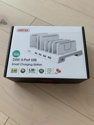 36W 4-Port USB Smart Charging Station - Image 1 of 4