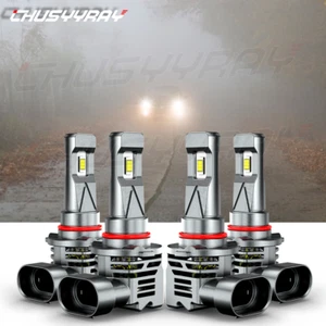 For GMC C1500 K1500 Sierra SLE 1990-1999 LED Headlight Bulbs High & Low Beam Kit - Picture 1 of 12