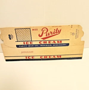 Miss Purity Ice Cream Box - Meridian Miss. - pat. June 5 1934 - Picture 1 of 5
