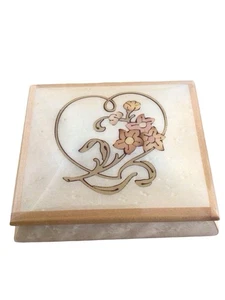 Vtg Swiss Reuge Music Box"Edelweiss R. Rodger’s "Marquetry Wood Ring Box-Italy - Picture 1 of 8